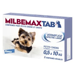 Milbemax Tab vermifuge chiots et petits chiens de 0,5 à 10kg