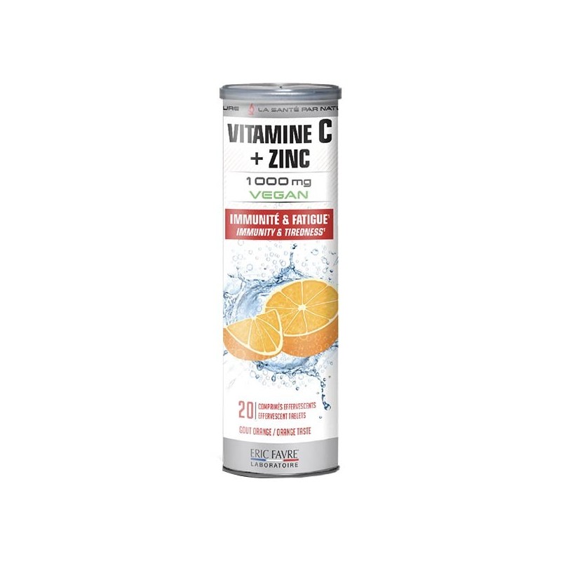 Vitamine C Effervescente Eric Favre – 20 comprimés effervescents saveur  orange