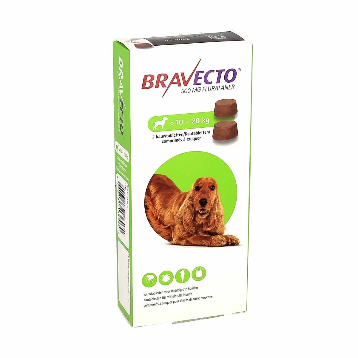 Bravecto Chien 20-40kg, boite de 2 comprimés à croquer - La Pharmacie de  Pierre